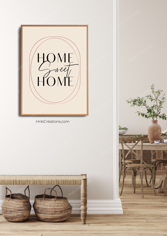 Affiche "Home Sweet Home"